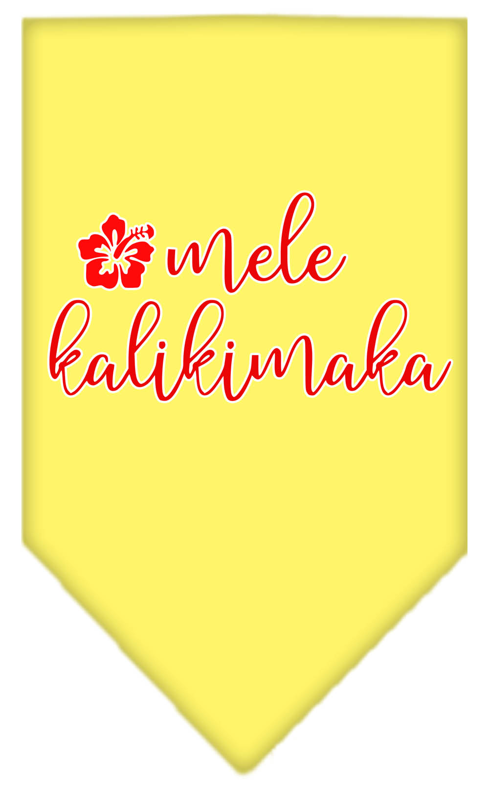 Mele Kalikimaka Screen Print Bandana Yellow Large